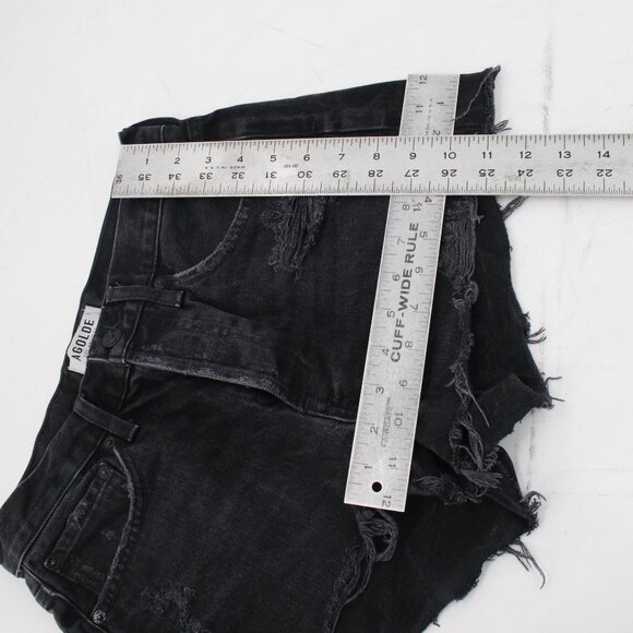 Agolde Shorts Womens 25 Parker Cut Off High Rise Denim Zero distressed frayed - Picture 6 of 9